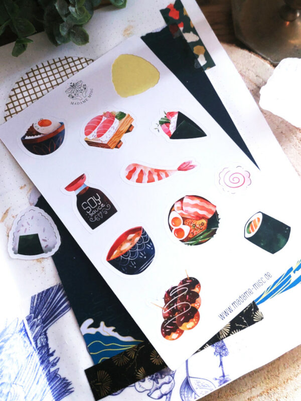 Stickerbogen „Japanese Food“