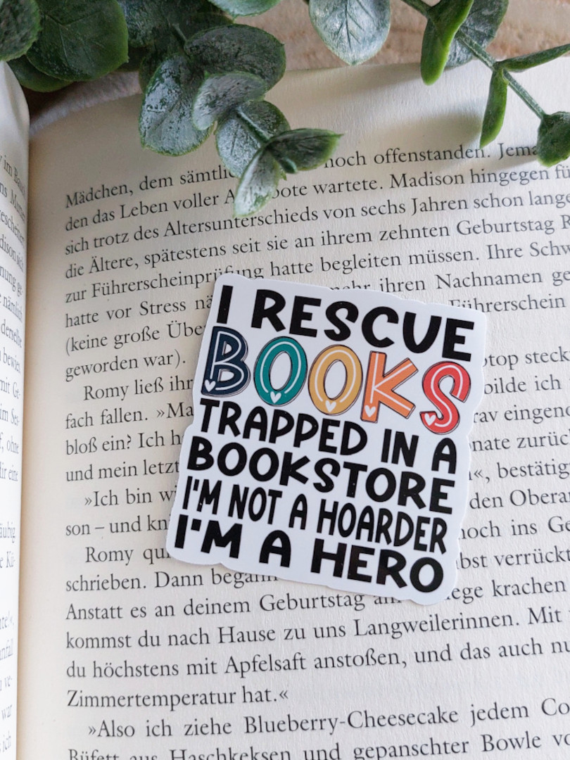 Vinylsticker „Rescue Books“