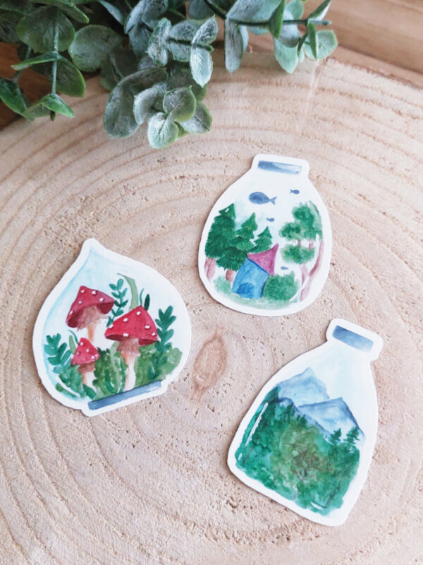 Vinylsticker Set „Landscape Bottles“